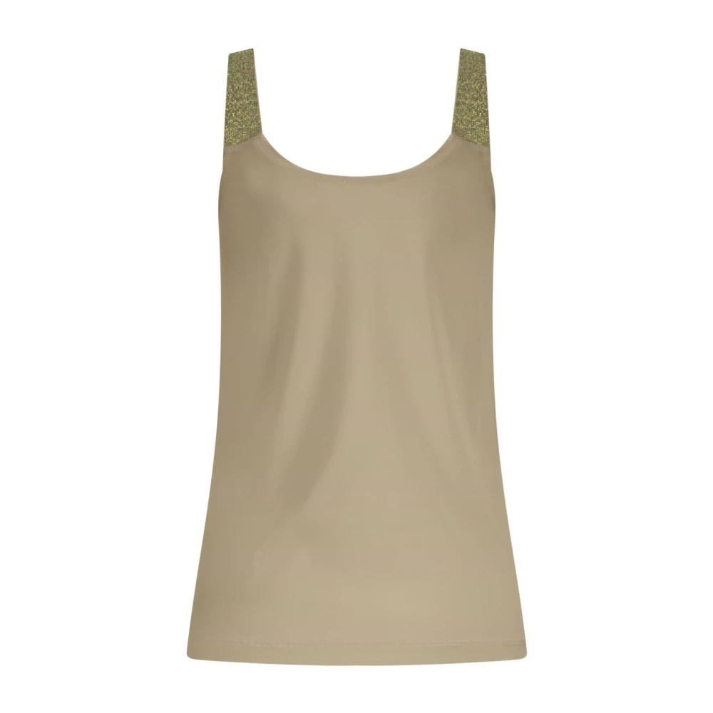 Lady Day Glitter Band Taupe Top Beige Dames