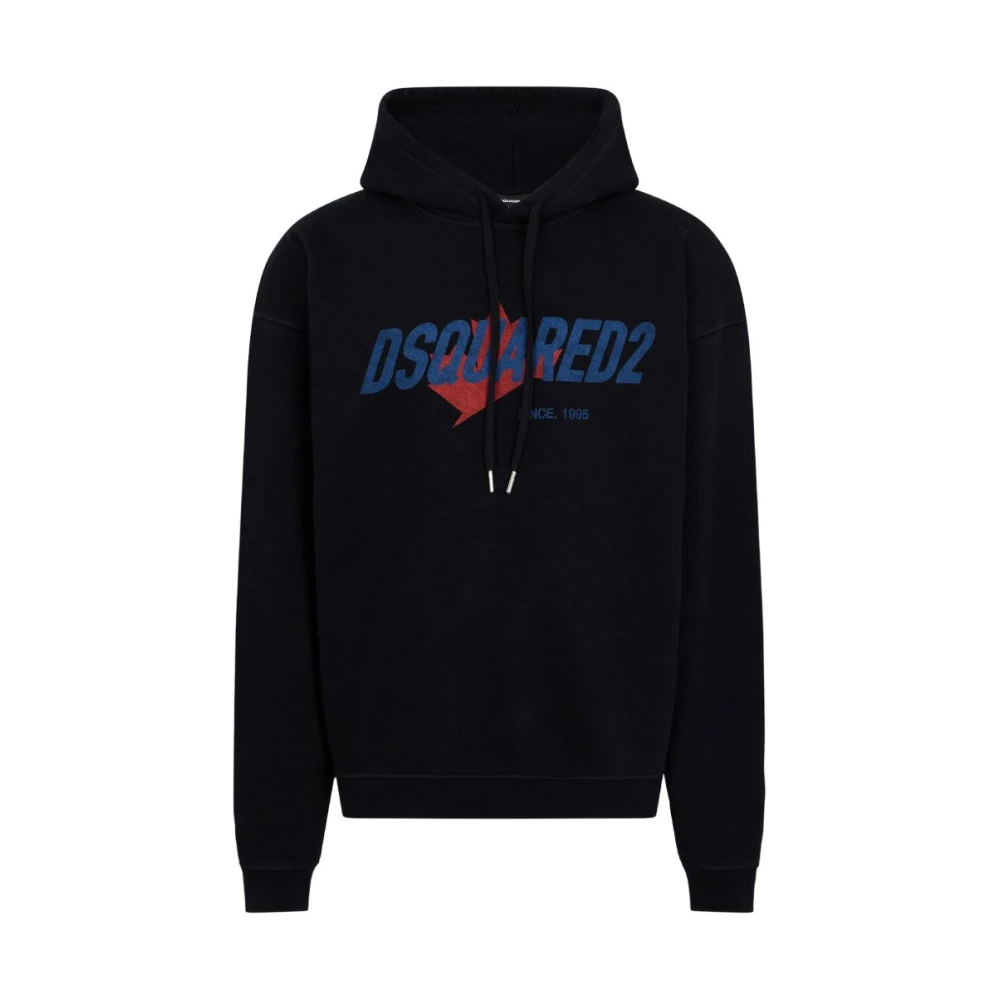 Dsquared2 Black Relax Fit Hoodie - Male - Hoodies - M - Sweatshirts & Hoodies