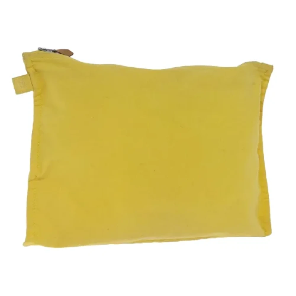 Hermès Vintage Pre-owned Canvas pouches Yellow Dames