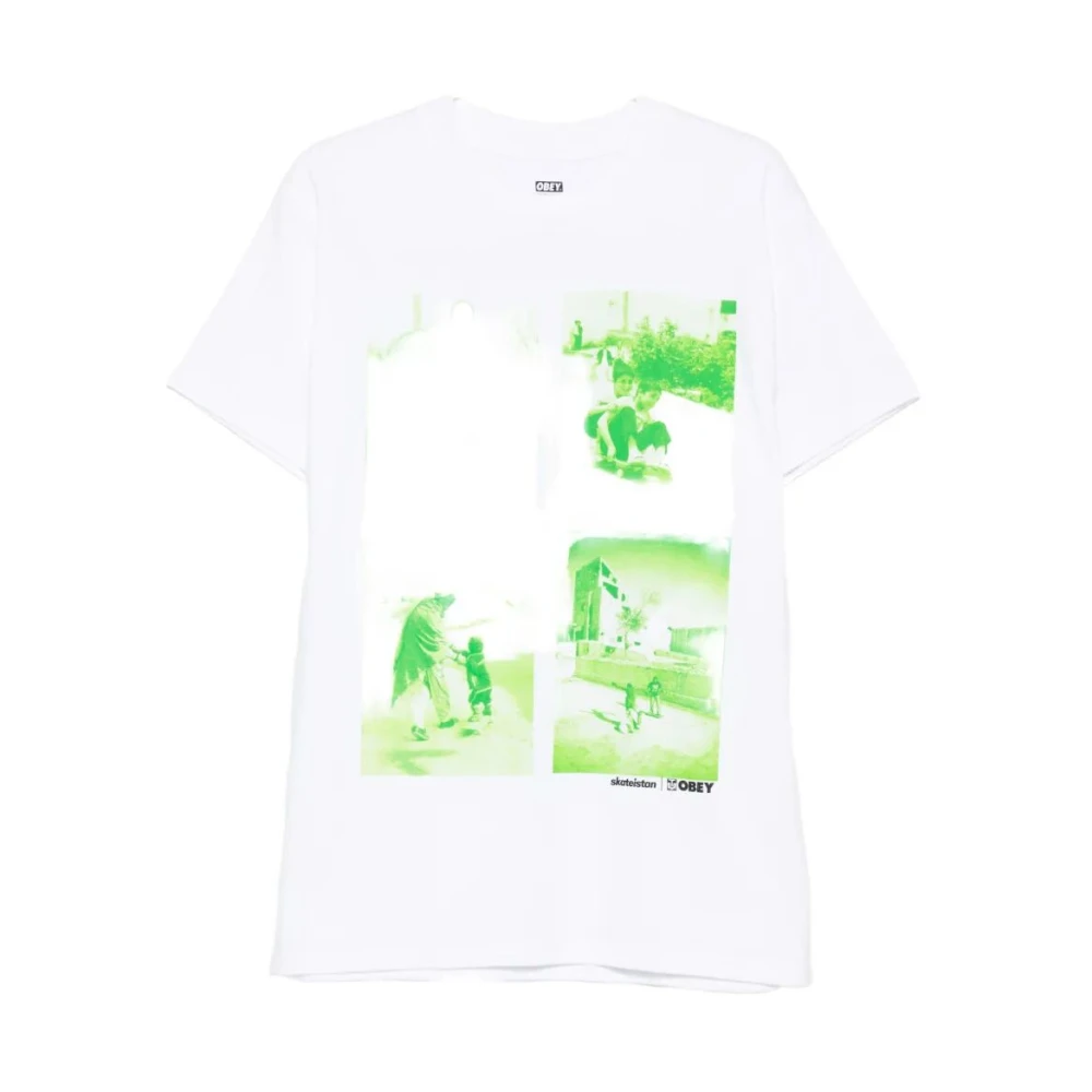 Obey Men's White T-Shirts, M, Skateistan Child Photo Tee
