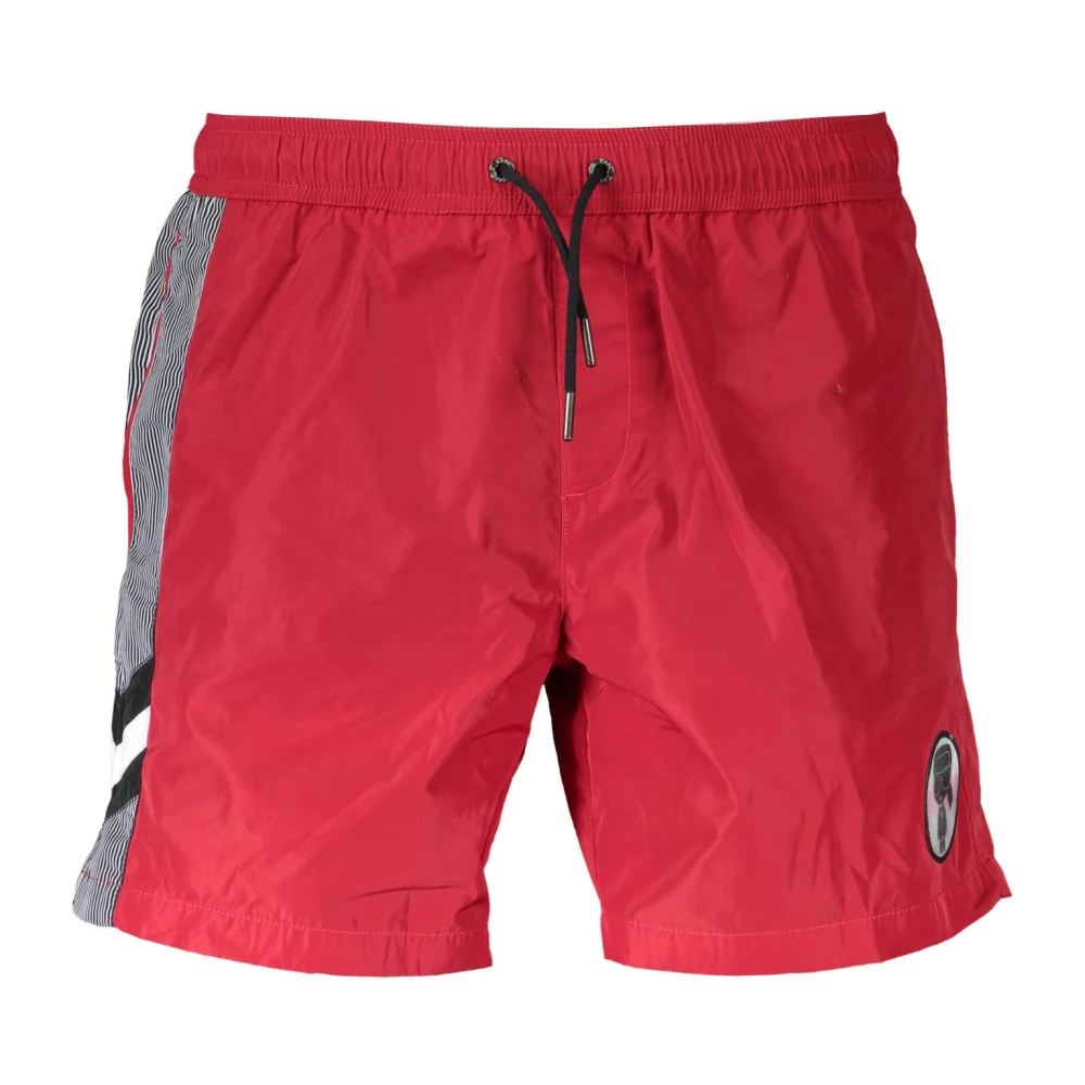 Karl Lagerfeld Rode Zwemshorts Strandmode Heren Red Heren