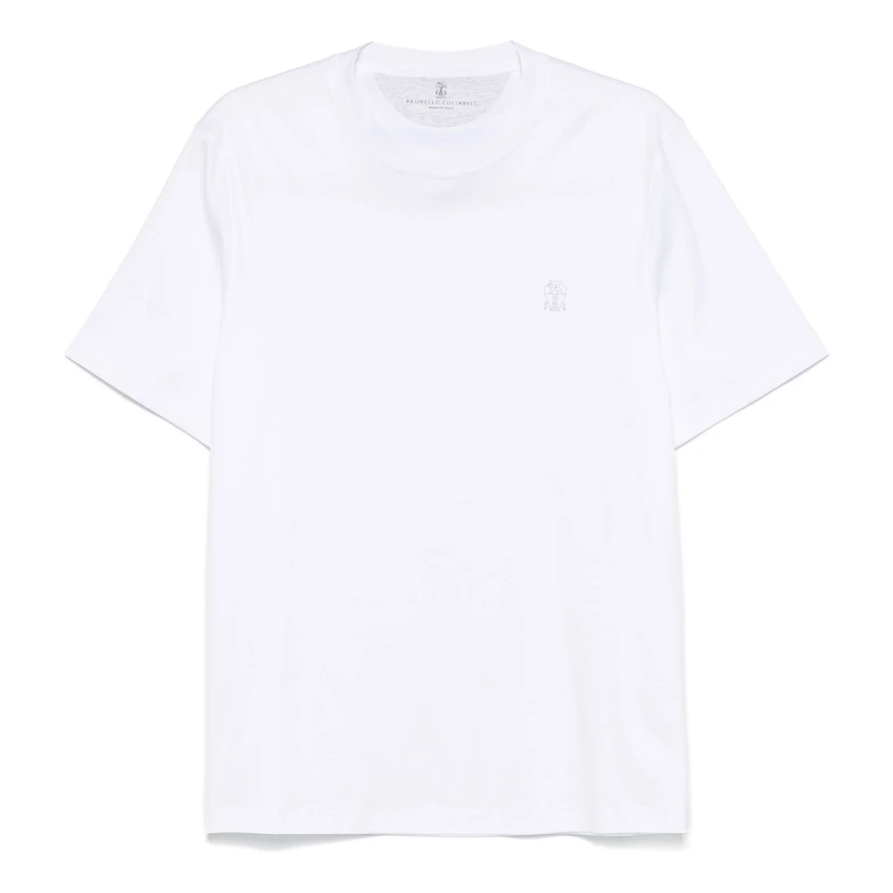 BRUNELLO CUCINELLI Witte T-shirt voor mannen White Heren