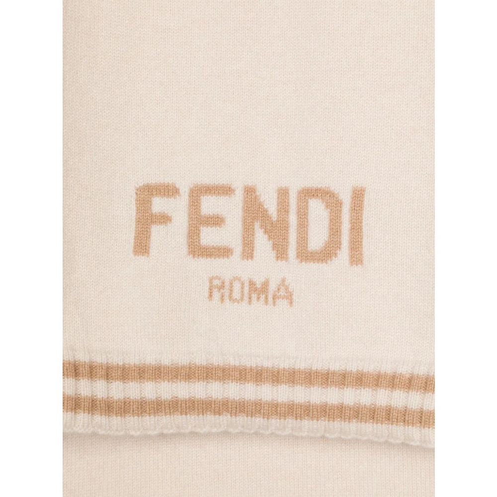 Fendi Roma Linen Scarf Beige Unisex