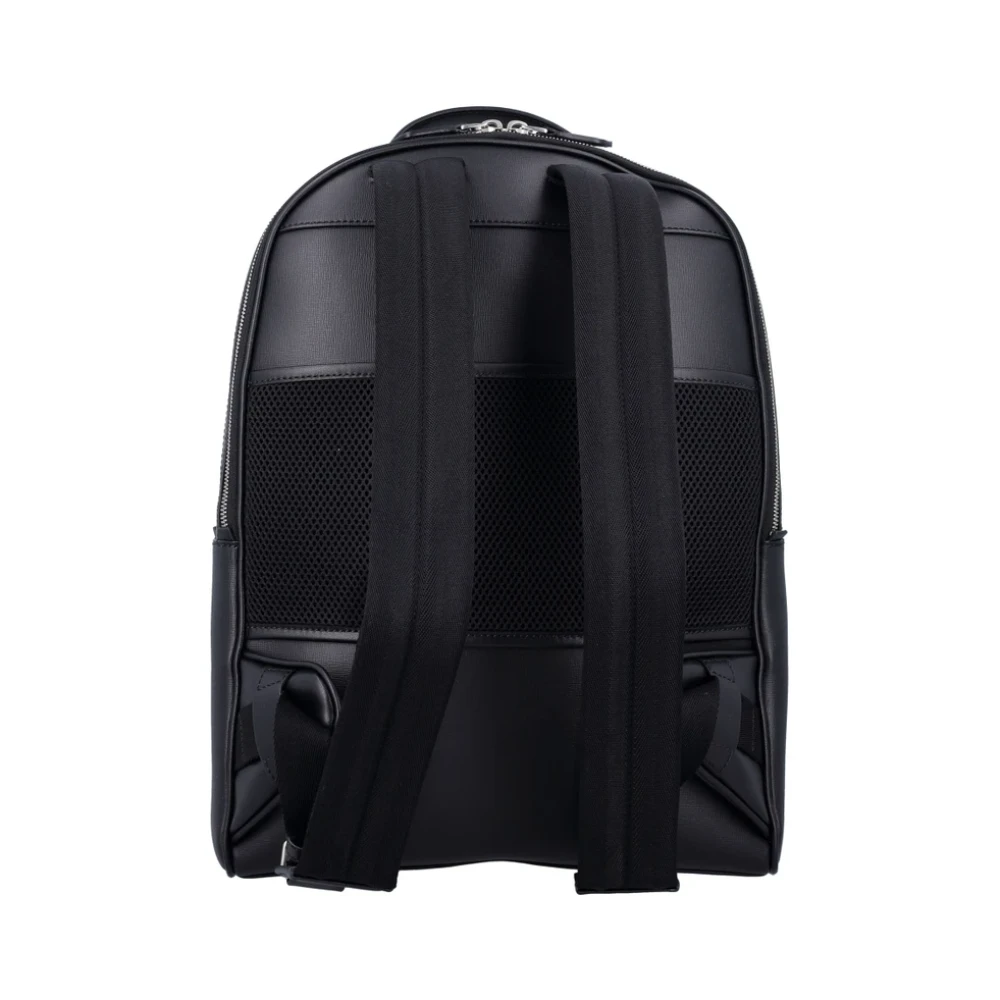 Bally Zwarte Leren Mythos Rugzak met Lint Black Heren