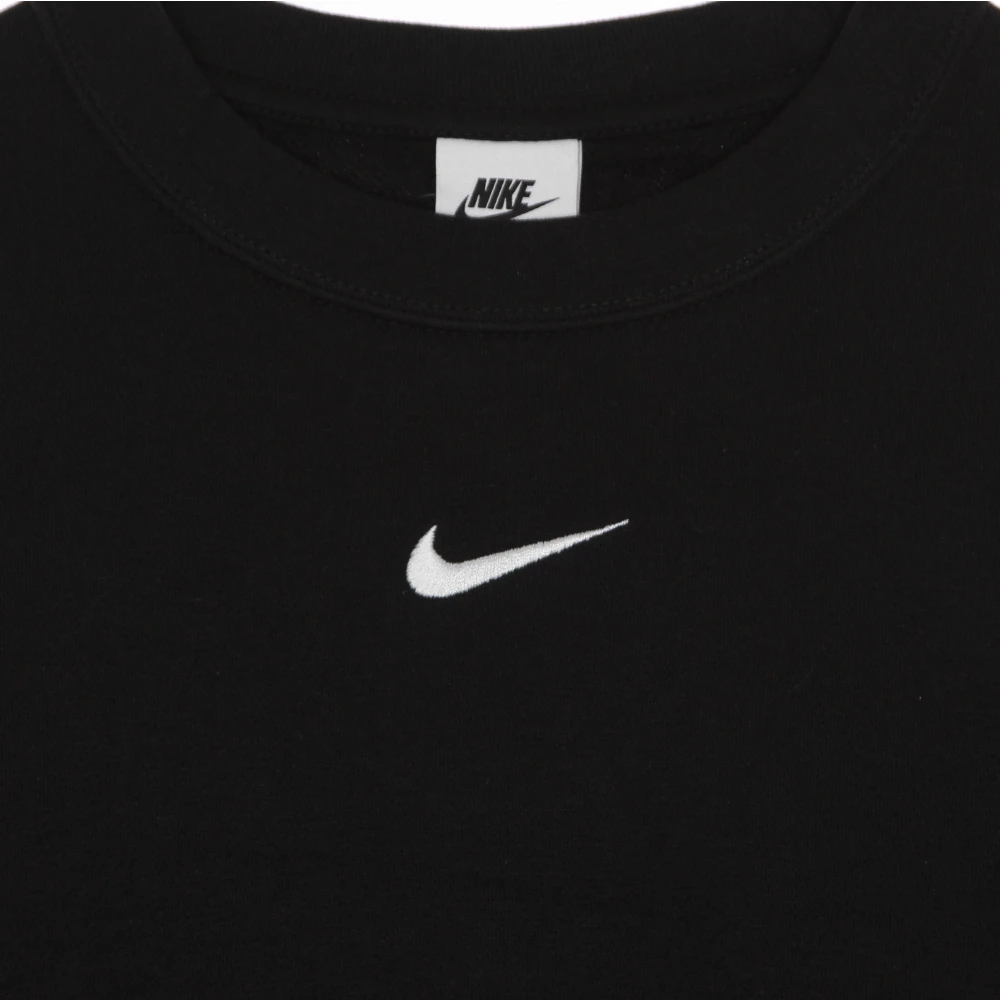 Nike Essentials Crewneck Sweatshirt Fleece Zwart Wit Black Dames