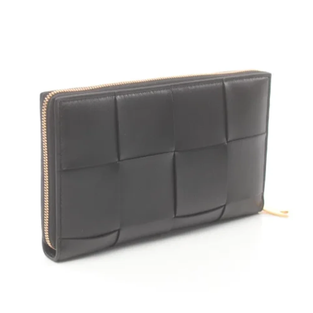 Bottega Veneta Vintage Pre-owned Leather wallets Black Dames