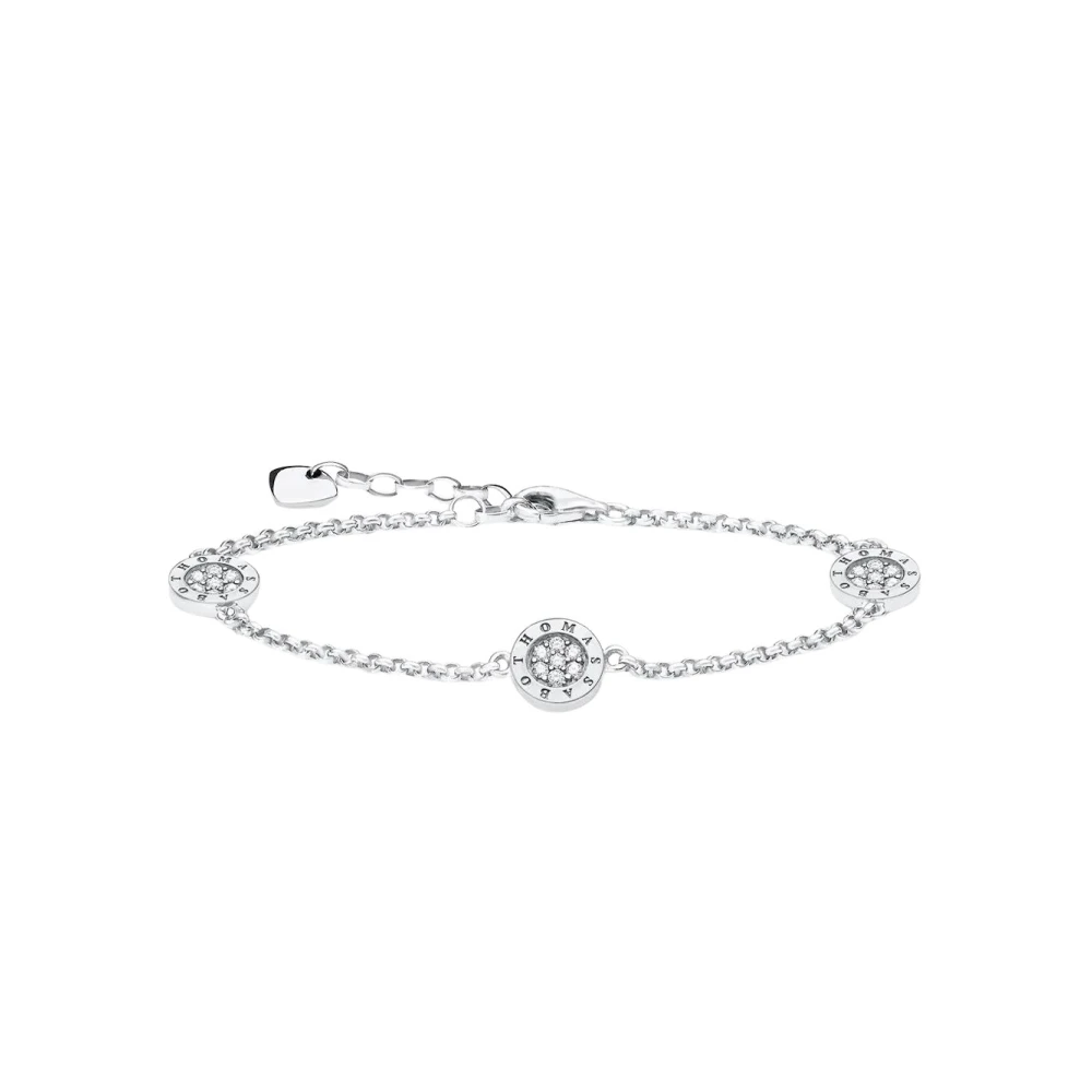Thomas Sabo Women's Silver Bracelet Circle -Colored A1889-051-14-L19v