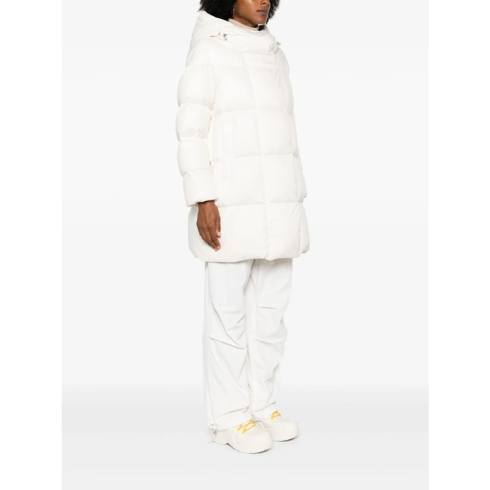 add Rice Hooded Down Jacket White Dames