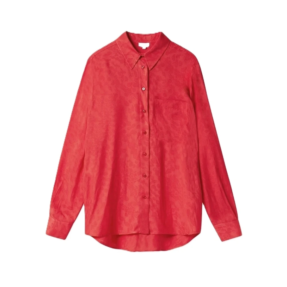 Lala Berlin Heritage Print Button-Up Blouse Red Dames