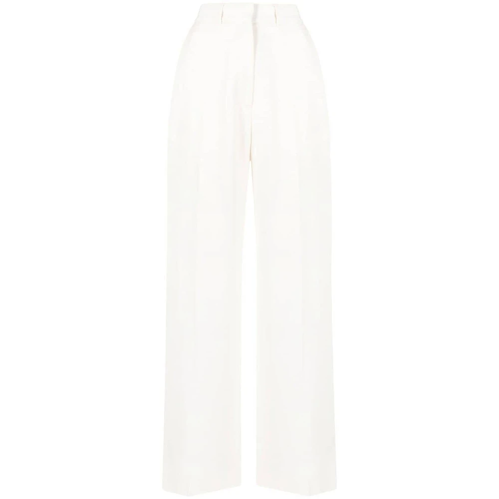 Casablanca Off-White Högmidjade Byxor White, Dam