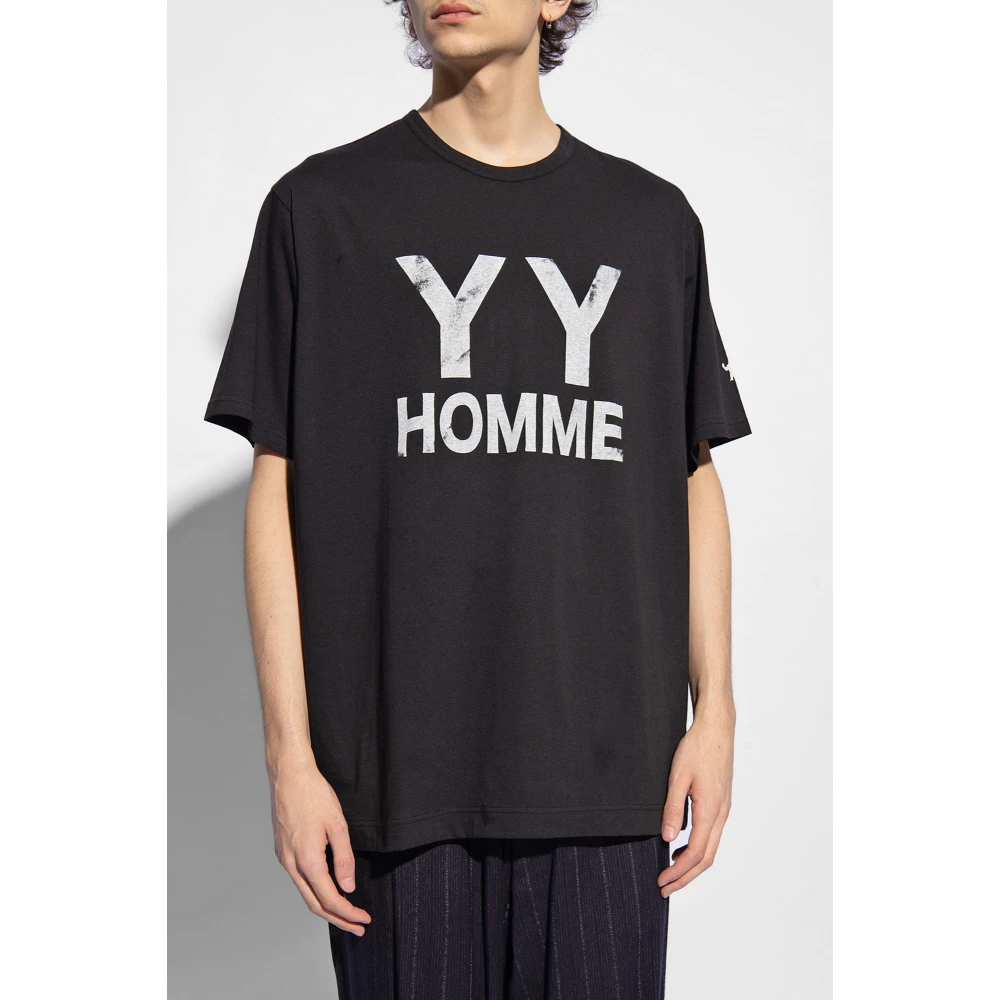 Y-3 Bedrukt T-shirt Black Heren
