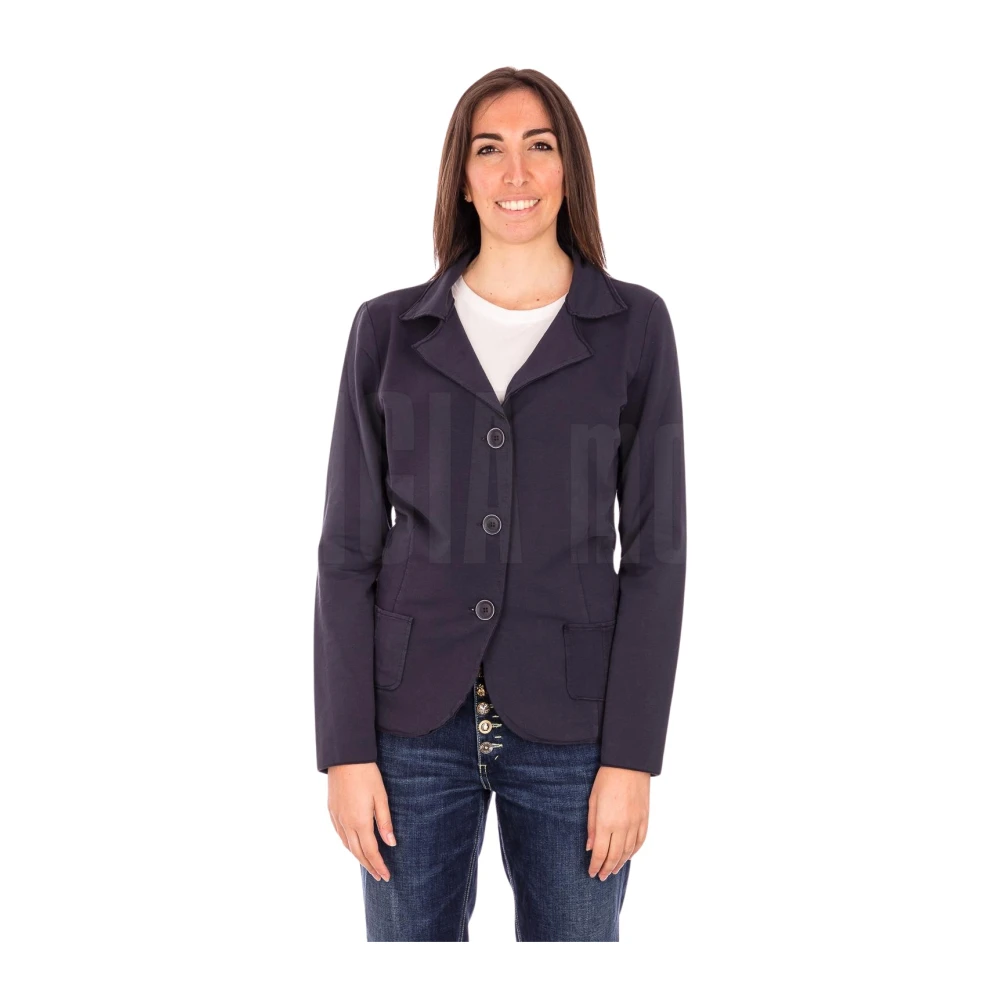 Alpha Studio Dames Jersey Cardigan Blue Dames
