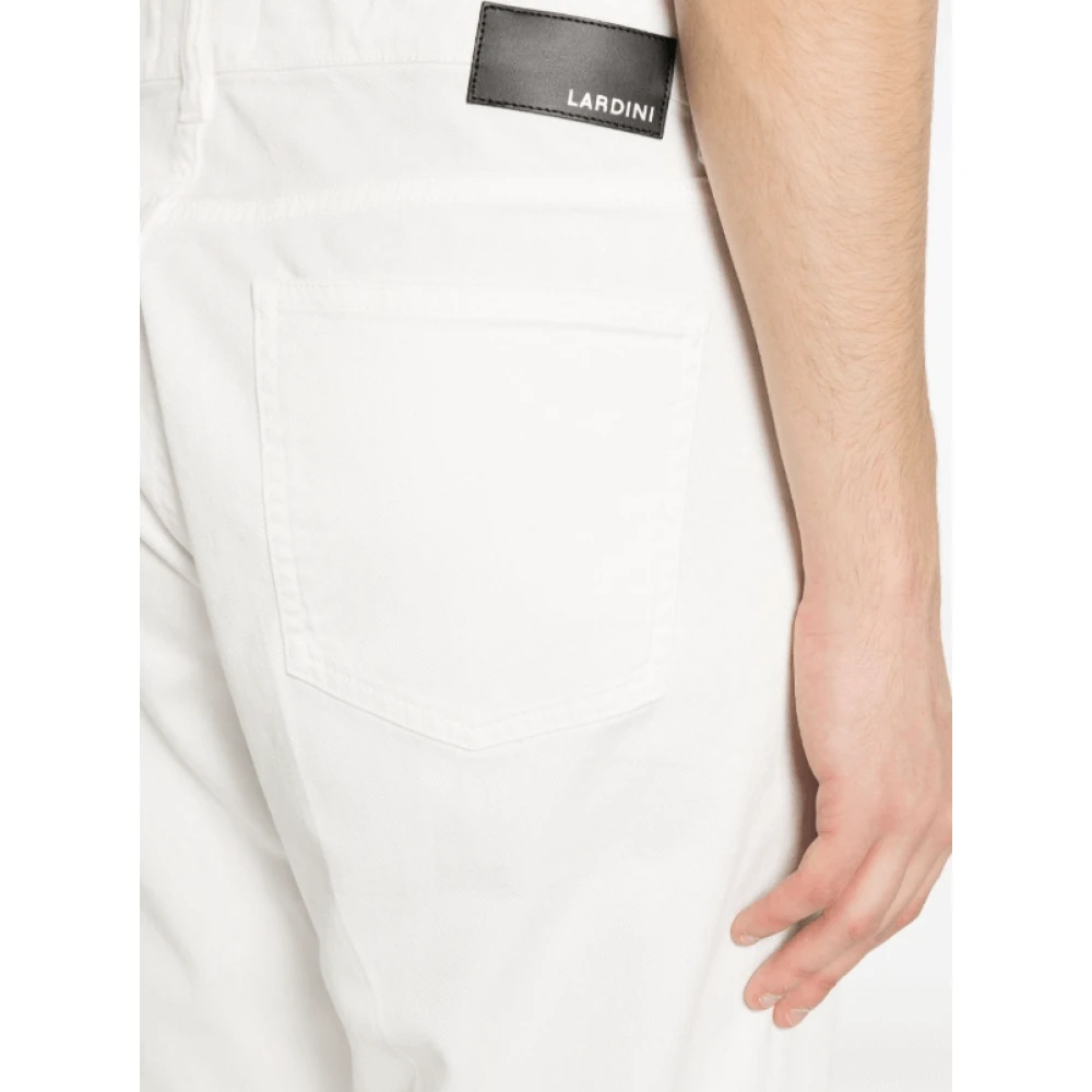 Lardini Witte Tapered-Leg Jeans White Heren