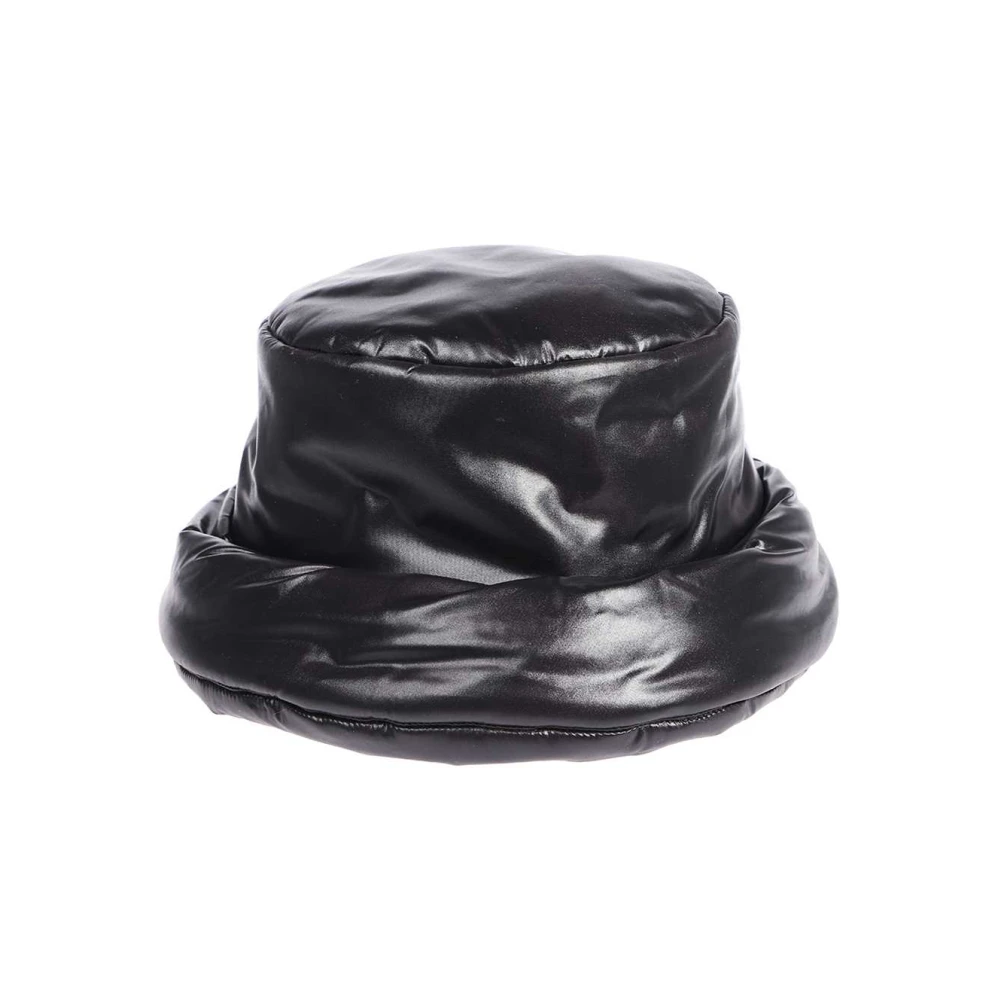 Versace Gewatteerde Nylon Bucket Hat Black Dames