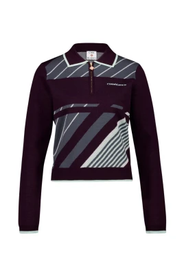 Diagonal Tennis Merino Långärmad Pikétröja