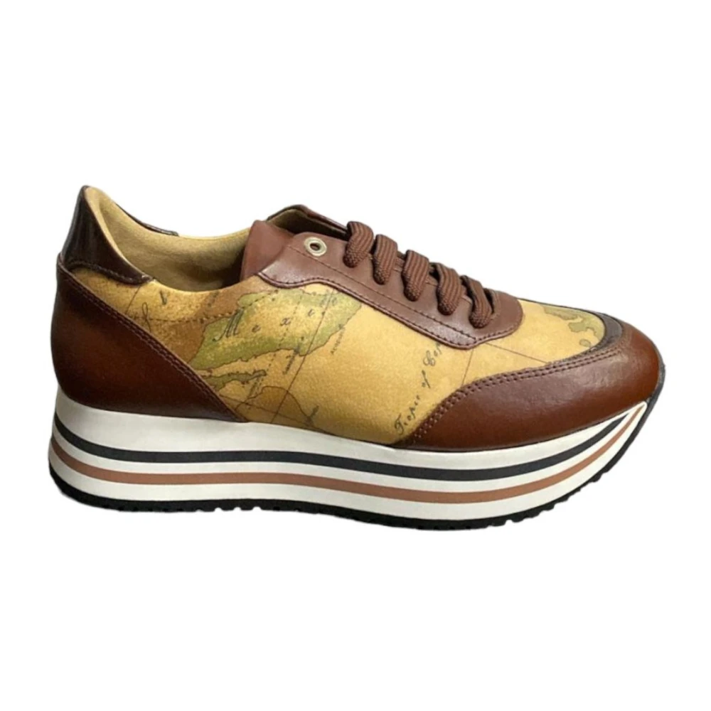 Alviero Martini 1a Classe Bruine Lage Sneakers Dames Schoenen