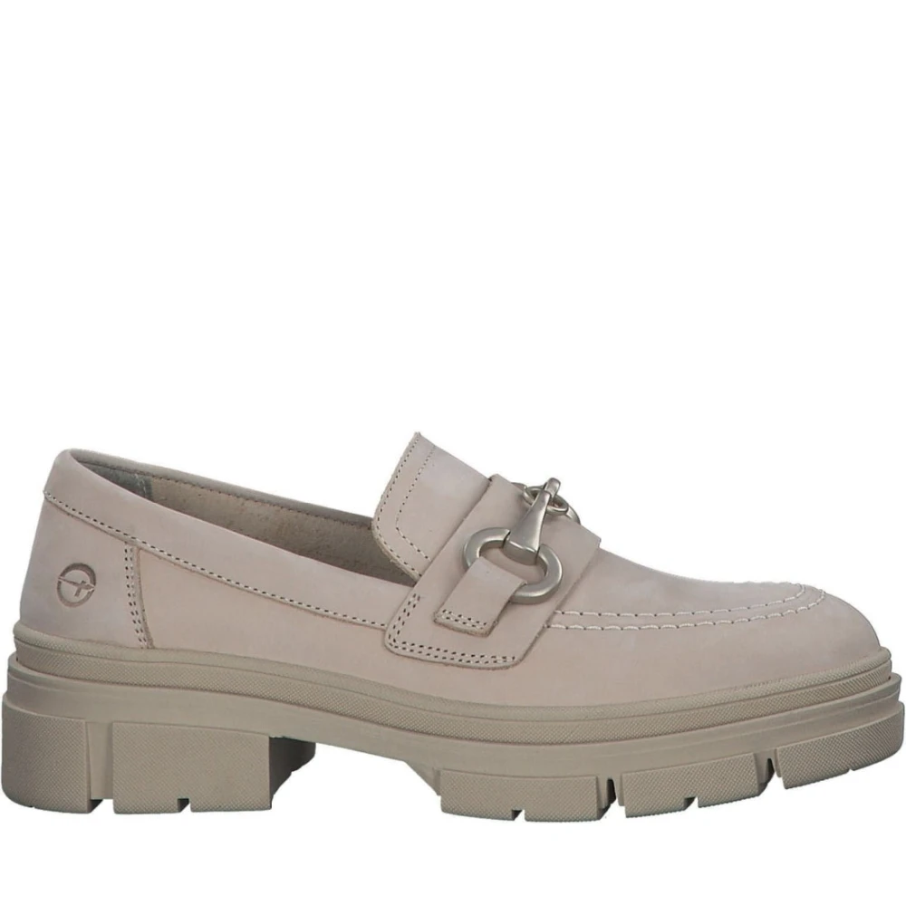 Tamaris Women's Beige Loafers, 7 Uk, Leather Loafers