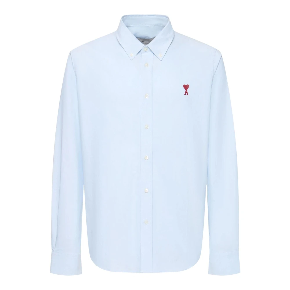 Ami Paris Women's Blue Ami De Coeur Shirt Medium