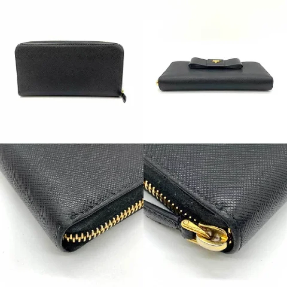 Prada Vintage Pre-owned Fabric wallets Black Dames