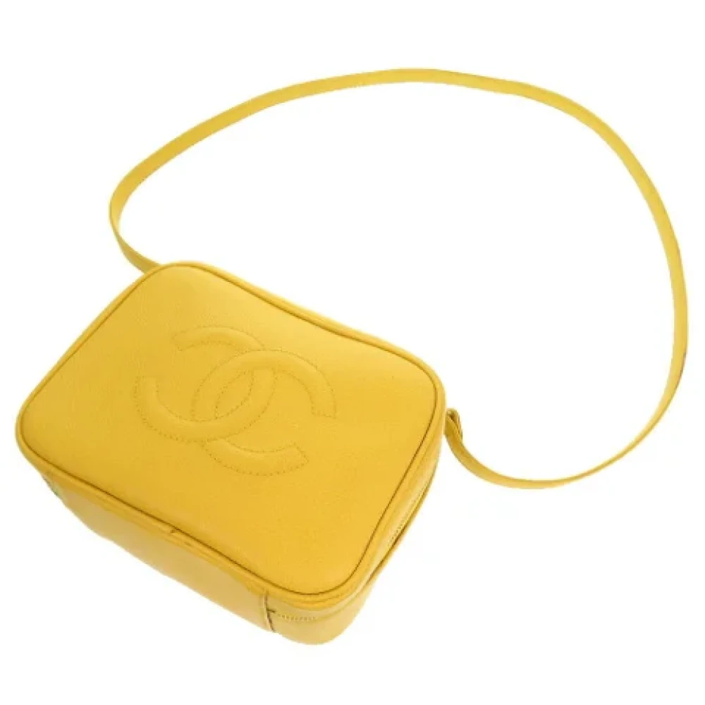 Chanel Vintage Pre-owned Fabric chanel-bags Yellow Dames