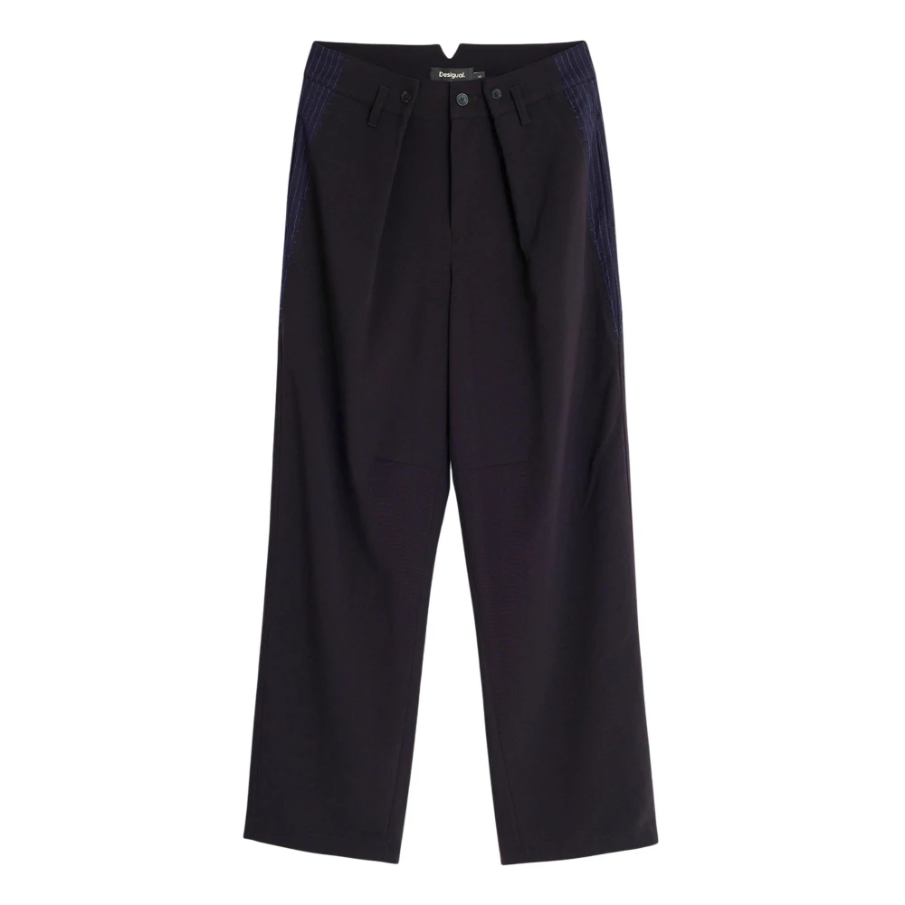 Desigual Pant Express Trousers - Female - Wide Trousers - Black - L - Trousers