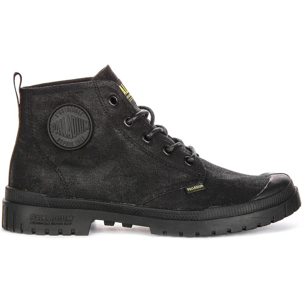 Palladium Men's Black Lace-Up Boots, 7 Uk, Hi-Top Ankle Boots
