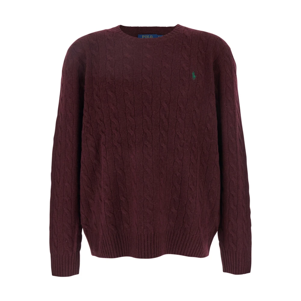 Polo Ralph Lauren Kabeltrui met Pony Logo Red Heren
