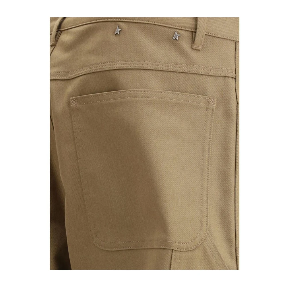 Golden Goose Gestructureerde High Waist Journey Broek Brown Heren