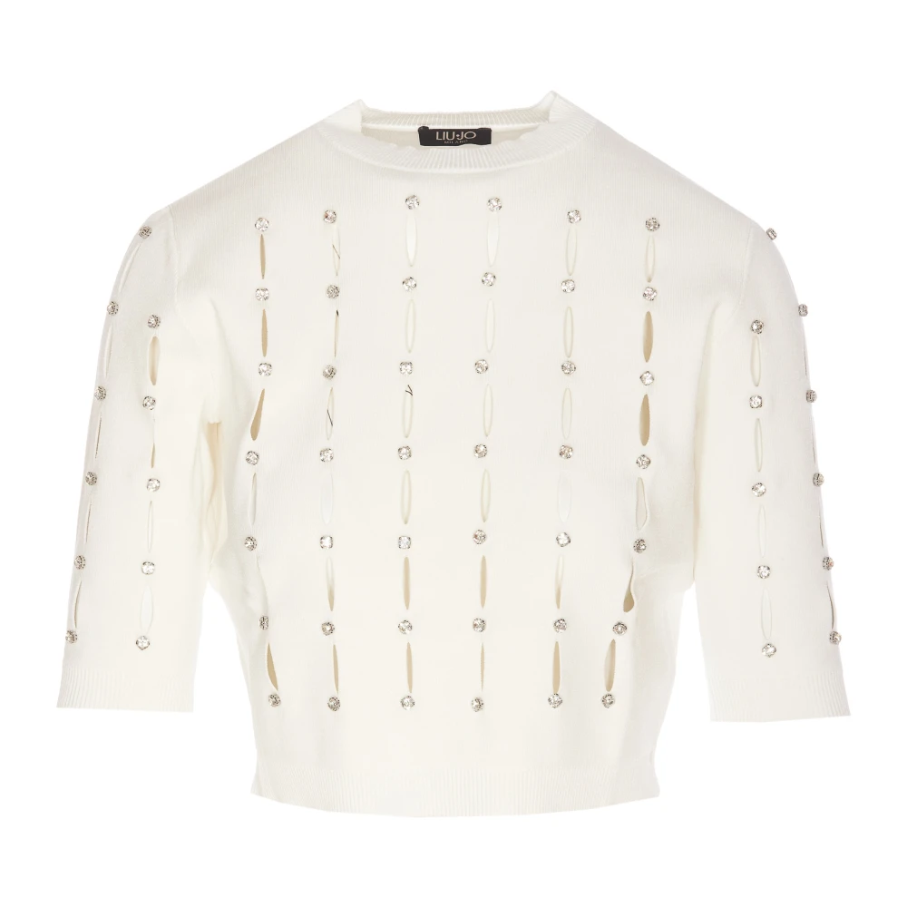 Liu Jo Witte Trui met Gesloten Mouw White Dames