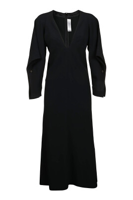 draped-sleeve-midi-dress