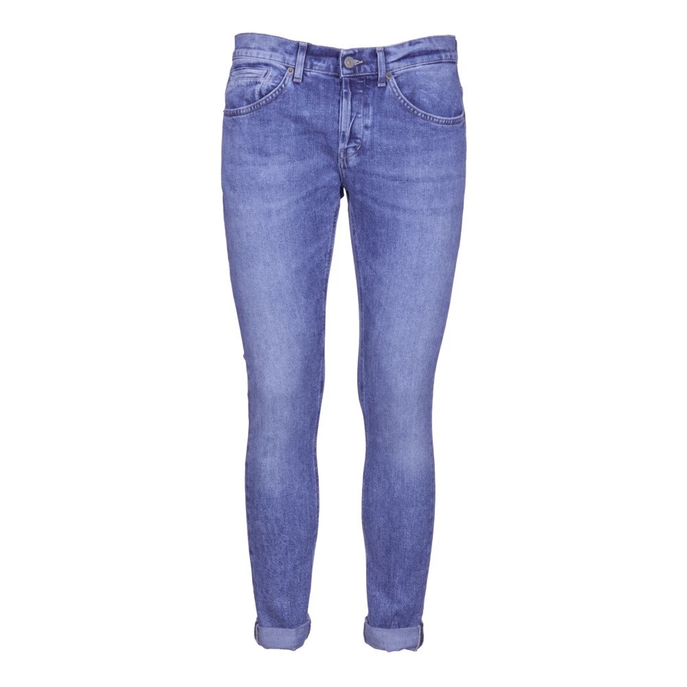 Dondup Blauwe Denim Jeans met Logodetail Blue Heren