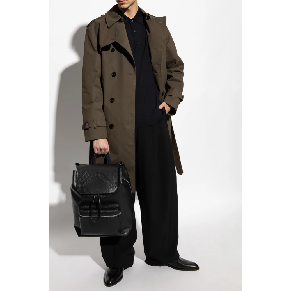 Burberry Trenchcoat met riem Green Heren