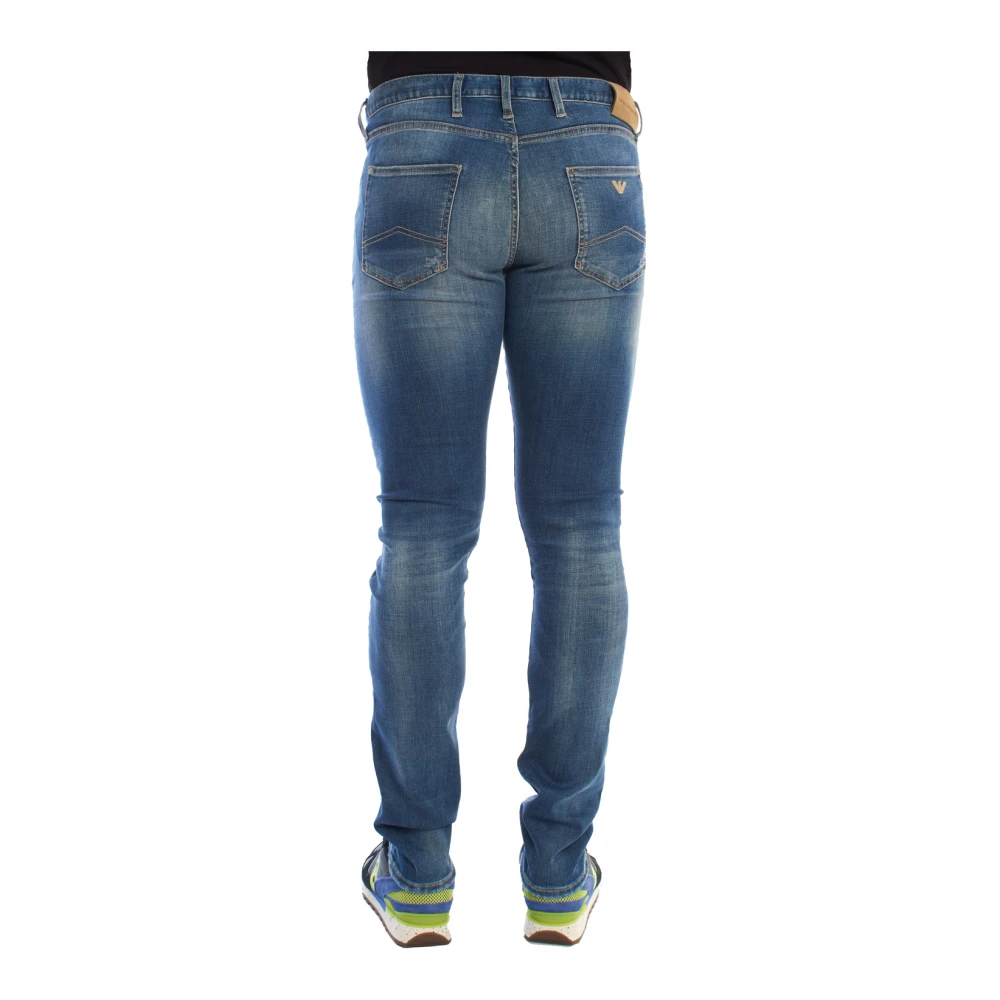 Emporio Armani Moderne Skinny Jeans met Elegantie Blue Heren