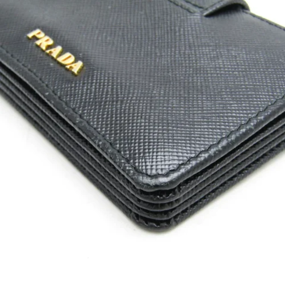 Prada Vintage Pre-owned Metal wallets Black Dames