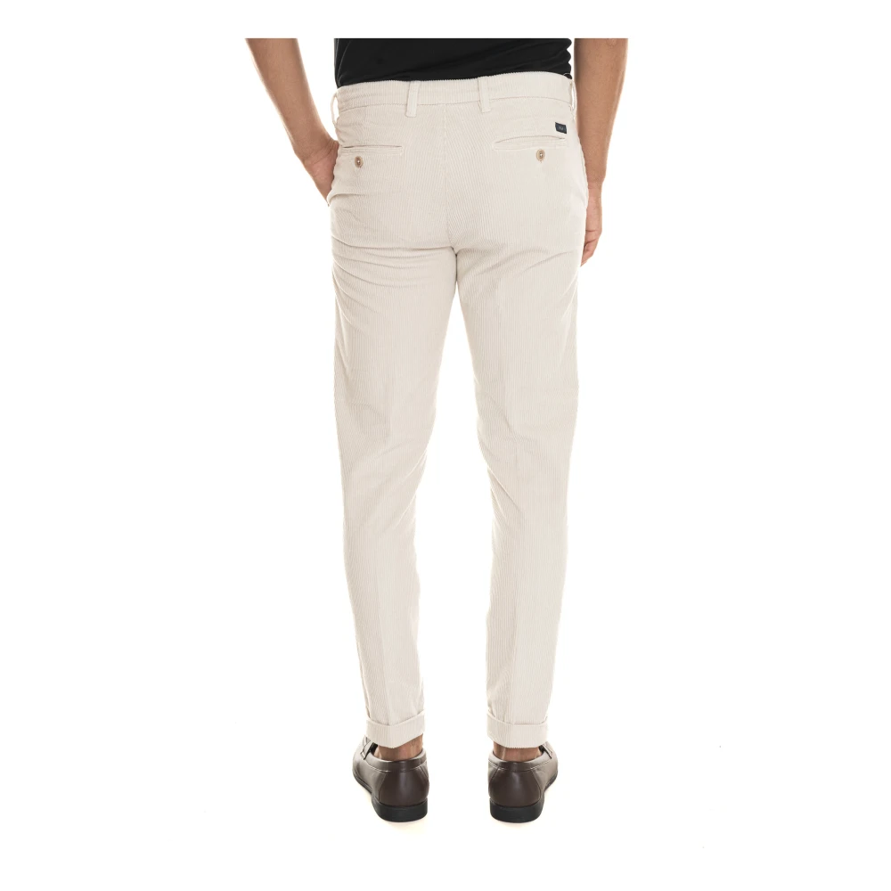 Fay Fluweel Rib Chino Broek Beige Heren