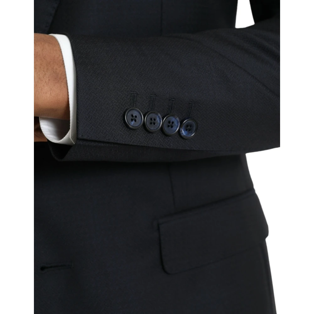 Dolce & Gabbana Donkerblauw wol Napoli formeel pak Blue Heren