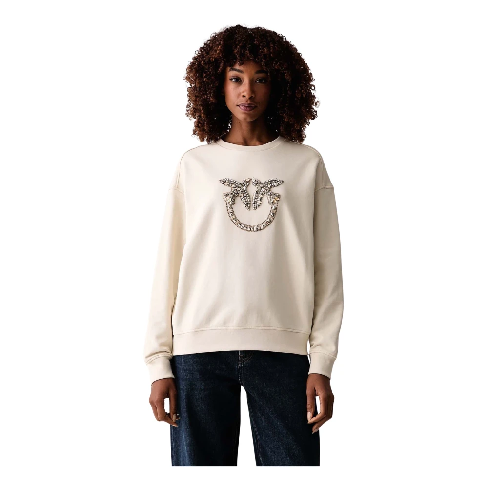 Pinko Donna Beige Felpe, S, New, - Immagine 3