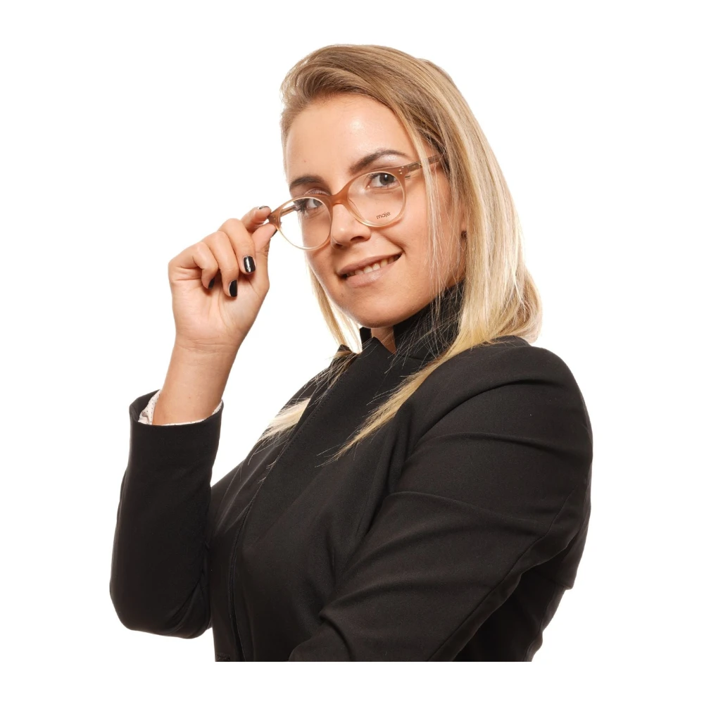 Maje Beige Ronde Dames Optische Brillen Beige Dames