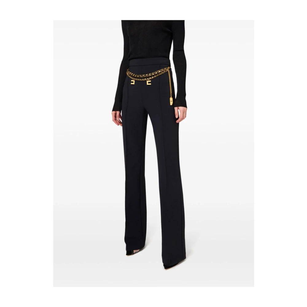 Elisabetta Franchi Palazzo Broek met Kettingriem Black Dames
