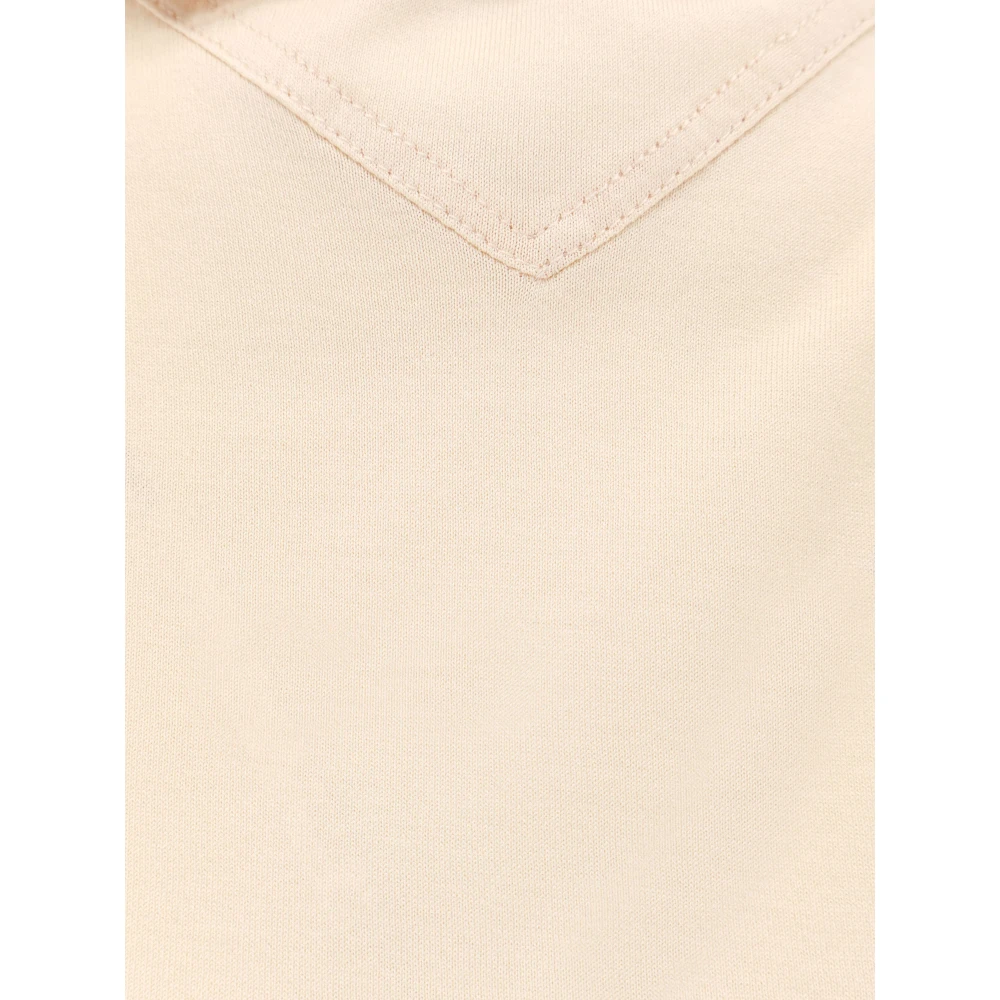 Lemaire Katoenen Foulard T-shirt Korte Mouw Yellow Dames