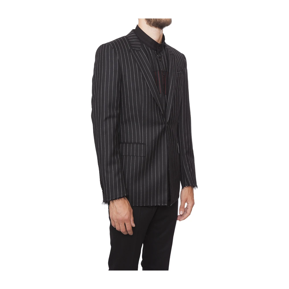 Givenchy Twee Knoopjes Wollen Jas Black Heren
