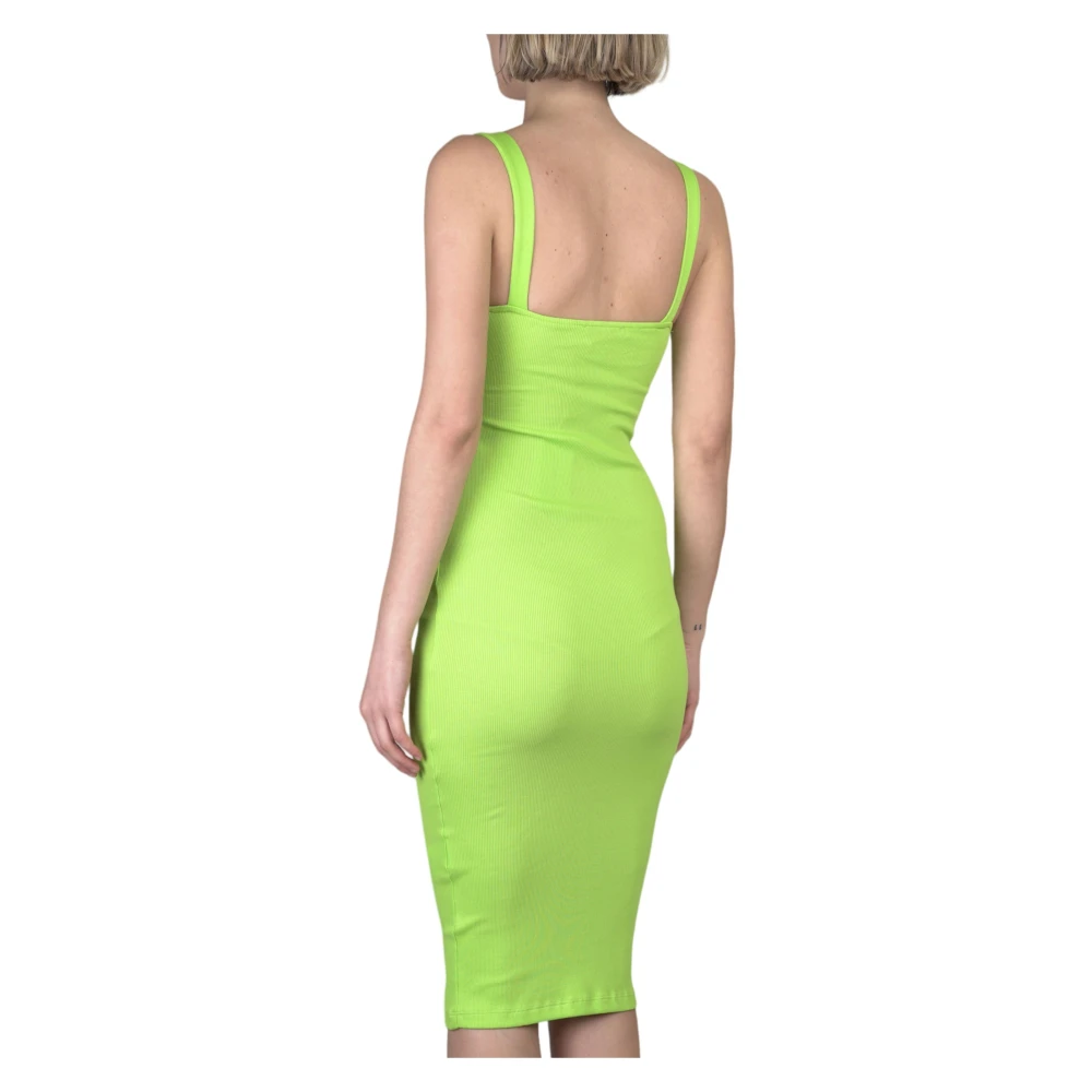Hinnominate Ribgebreide Lange Jurk in Mela Green Dames