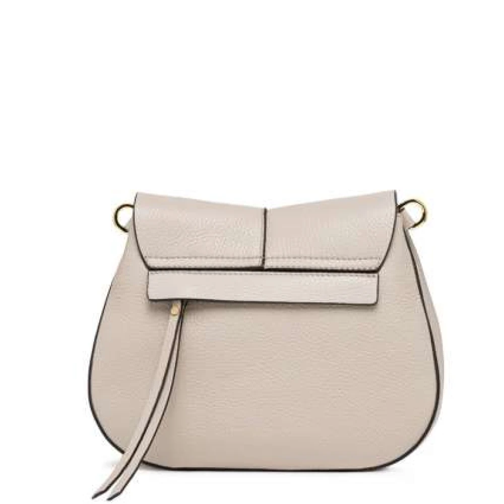 Gianni Chiarini Gestructureerde leren tas met dubbele banden Beige Dames
