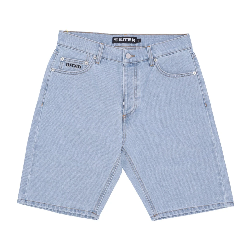 Iuter Lichtblauwe Denim Shorts Jeans Blue Heren
