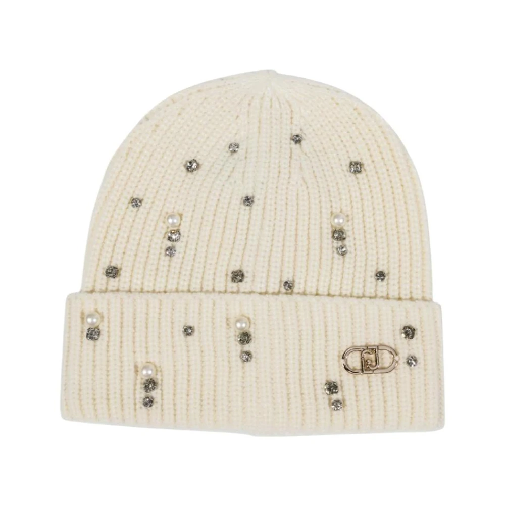 Liu Jo Women's Beige Accessories, One Size, Rhinestone Embellished Cap For