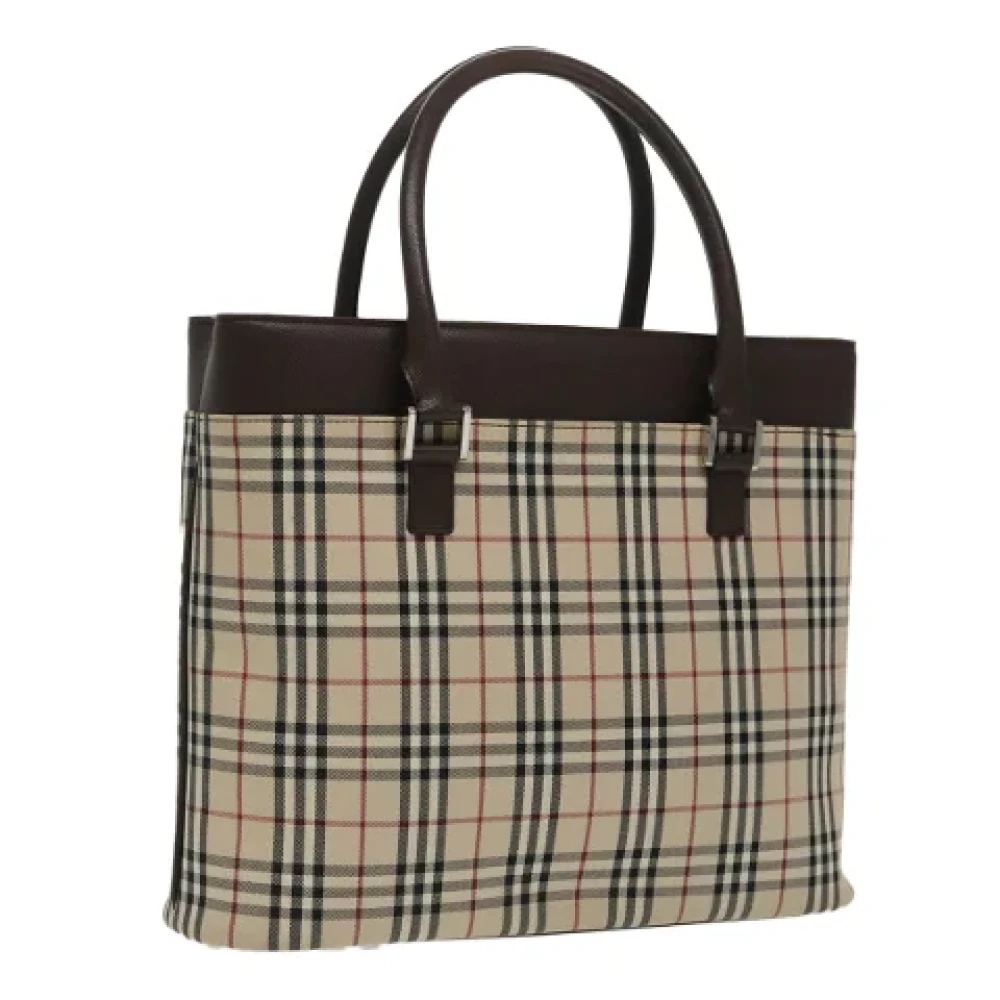 Burberry Vintage Pre-owned Leather handbags Beige Dames