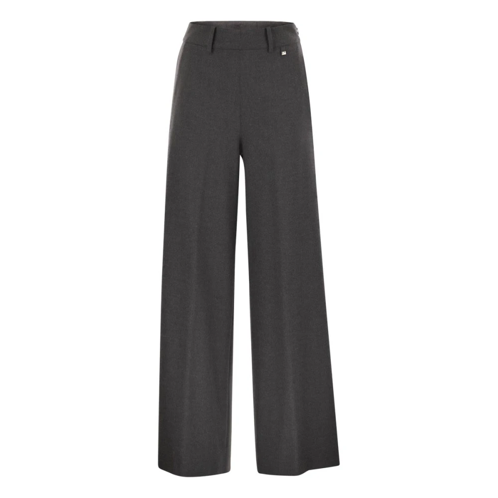 Herno Donna Grigio - Resort Pantaloni In Melange Fabric - Trousers - L