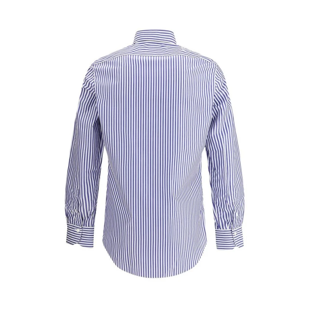 Finamore Gestreept Slim Fit Overhemd Blue Heren