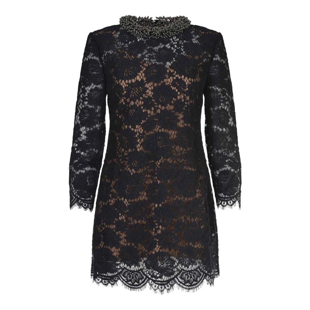 Self Portrait Donna Nero - Mini Abito In Pizzo - Dresses - Xs - Immagine 5
