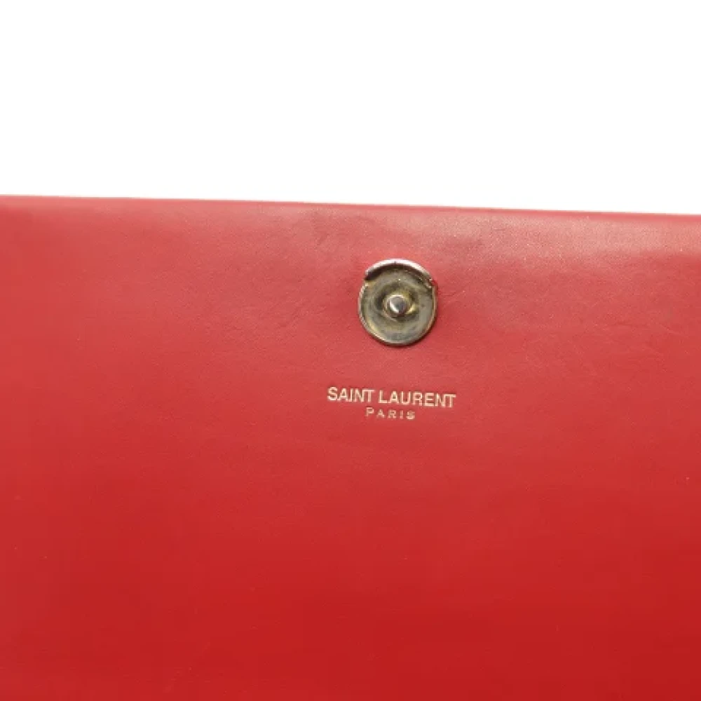 Yves Saint Laurent Vintage Pre-owned Leather handbags Red Dames